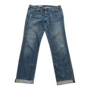 AG Adriano Goldschmied The Premiere Skinny Straight Jeans Capri Cuff 31x25 Denim